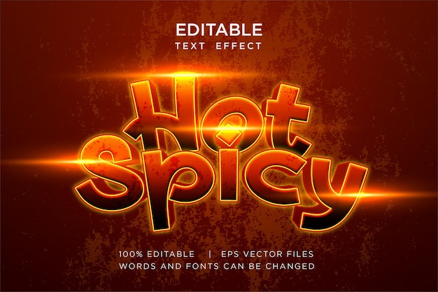 hot editable spicy text effect