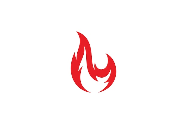 Vector hot fire element creative logo concept