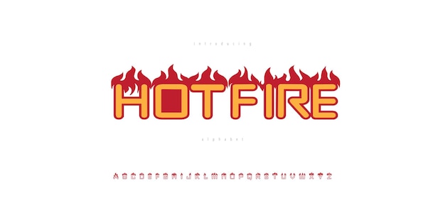 Hot Fire Flame Spicy Alphabet Font Typeface Typography Display Text