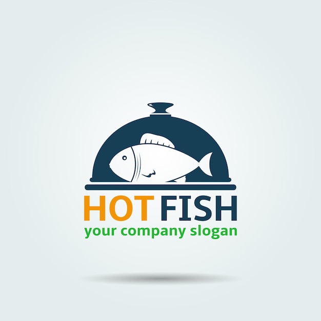 Vector hot fish logo