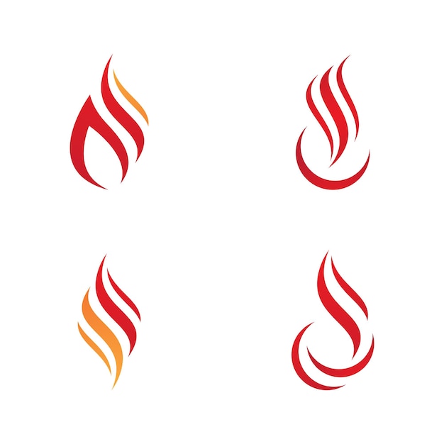 Hot flame fire vector icon illustration design template