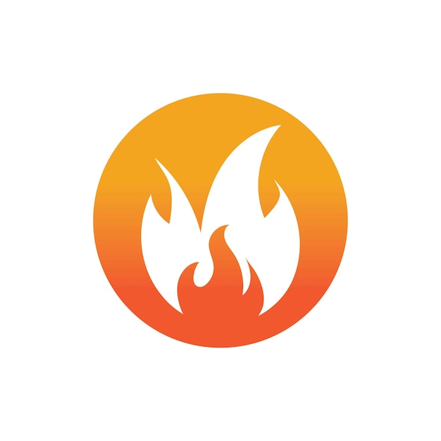 Hot flame fire vector icon illustration design template