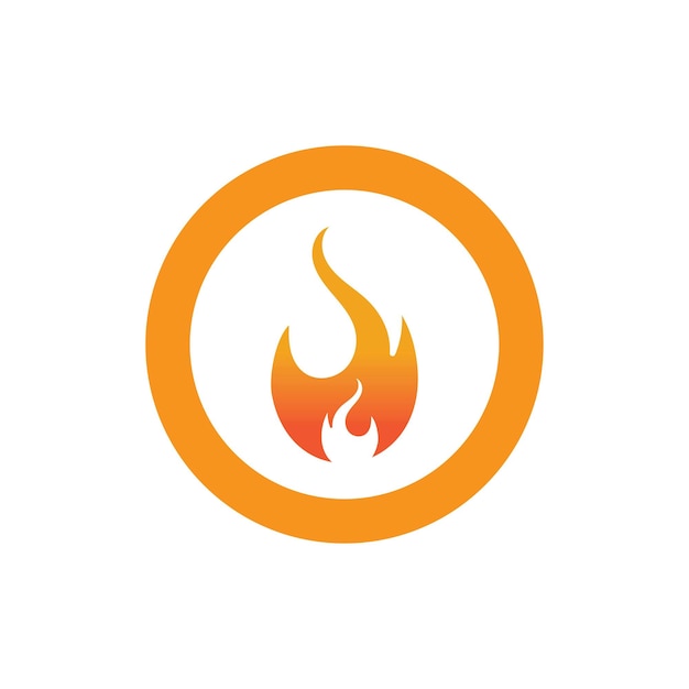 Hot flame fire vector icon illustration design template