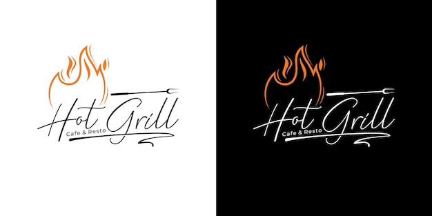 Hot Grill Logo sjabloon vector