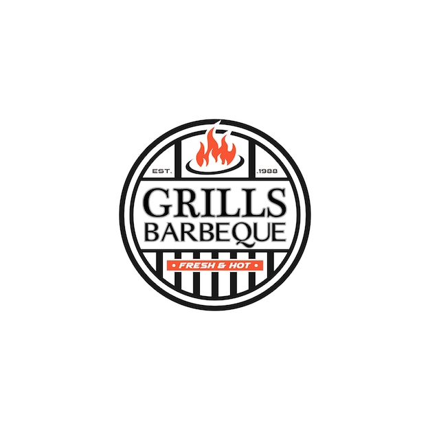 Hot Grill Logo Templates