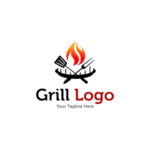 Hot Grill Logo Templates