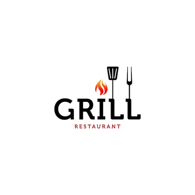 Hot grill logo templates