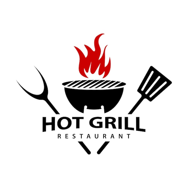 Hot grill logo templates