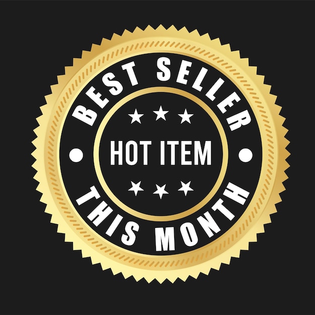 Hot Item Bestseller Label Bestseller logo ontwerp hot item bestseller pictogrammen