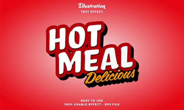 Hot Meal Delicious Text Effect