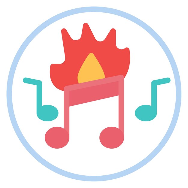 Hot muziek icoon vector afbeelding Kan worden gebruikt voor Artist Studio