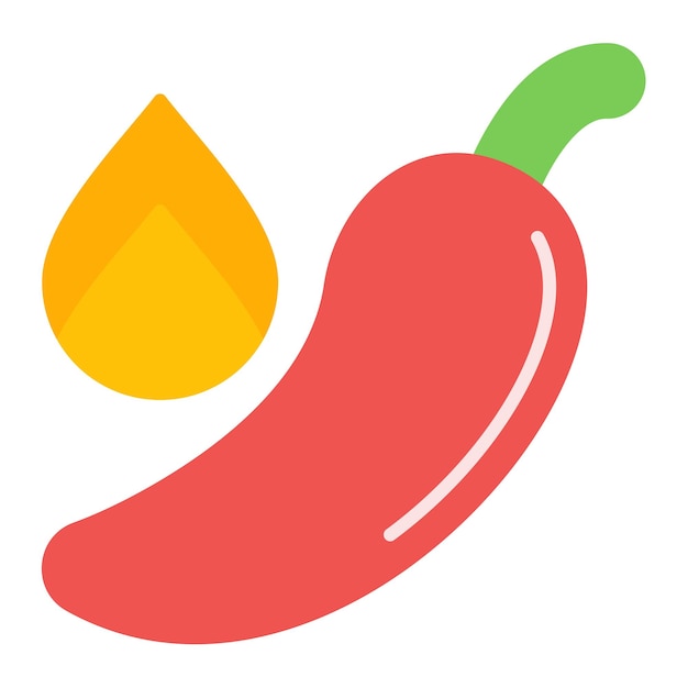 Hot Pepper Flat Illustration