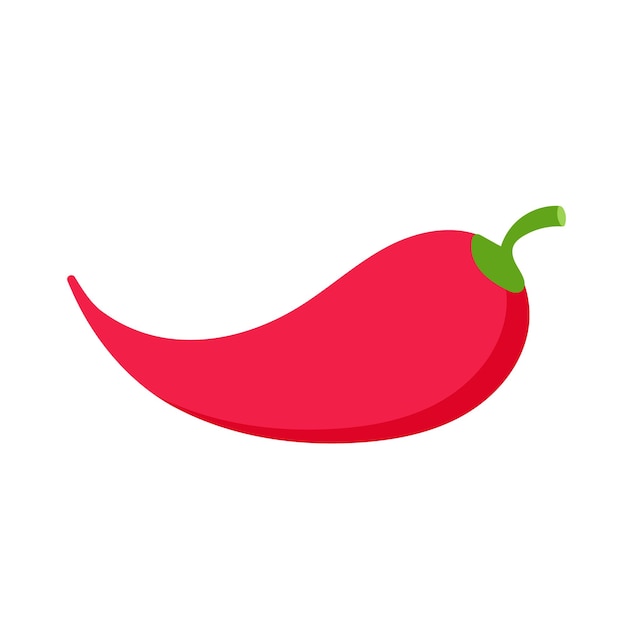 Hot pepper vector flat icon on white