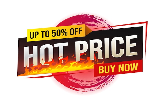 Hot price koop nu super sale poster banner grafisch ontwerp icoon logo teken symbool social media website