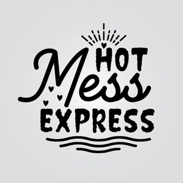 Hot puinhoop express typografie belettering offerte