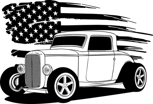 hot rod car icon line style icon vector illustration vehicle icon stock