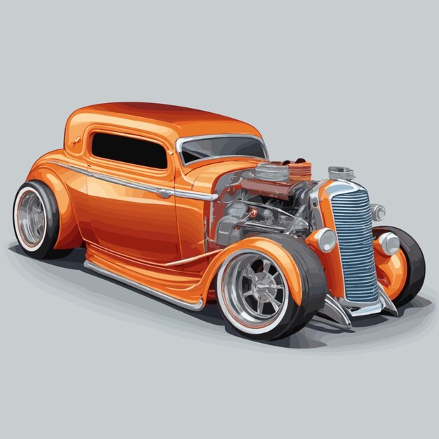 Vector hot rod cartoon vector