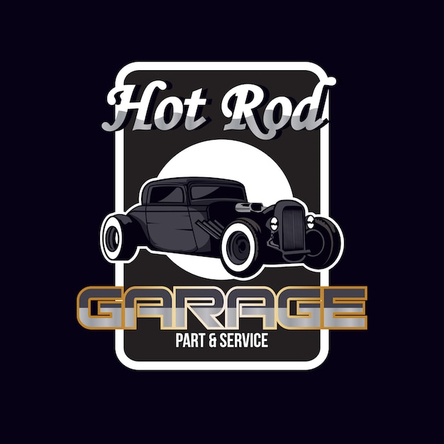 Vettore parte e servizio hot rod