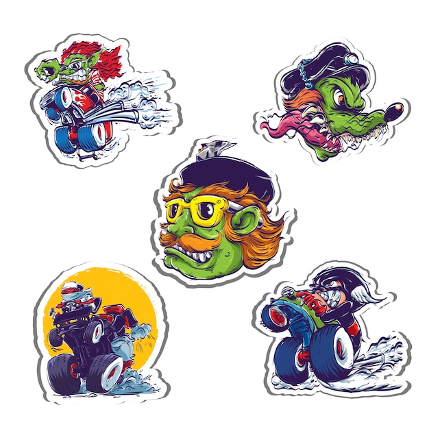 Hot rod stickers