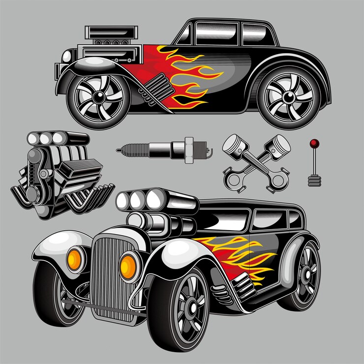 Вектор hot rod vector pack