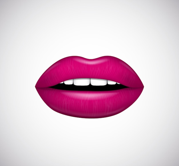 Hot roze lippen Vector illustratie