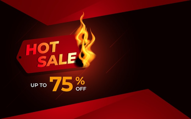 Vector hot sale background template with burning label