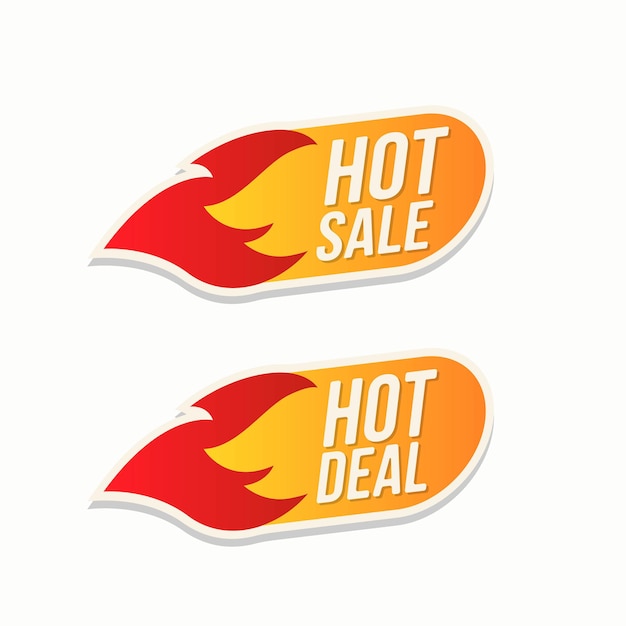 Hot sale en hot deal labels sticker kortingspromotie