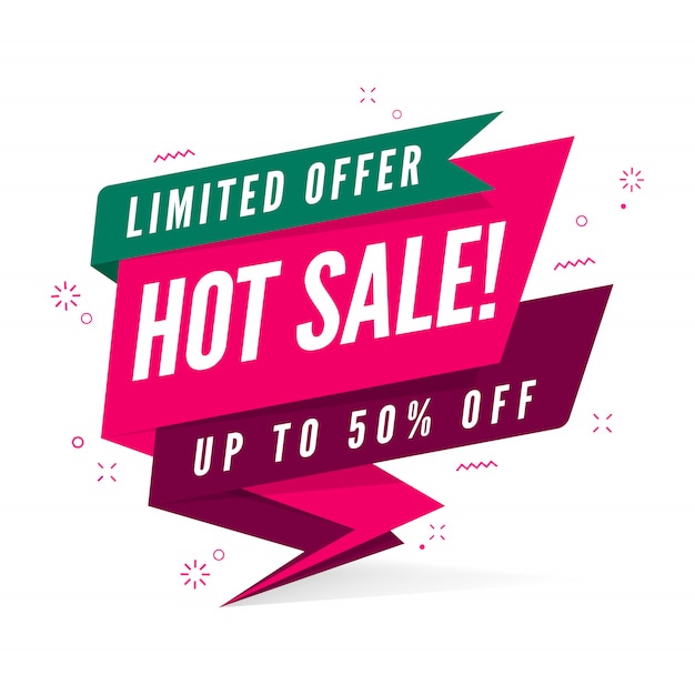 Hot sale limited offer banner template.