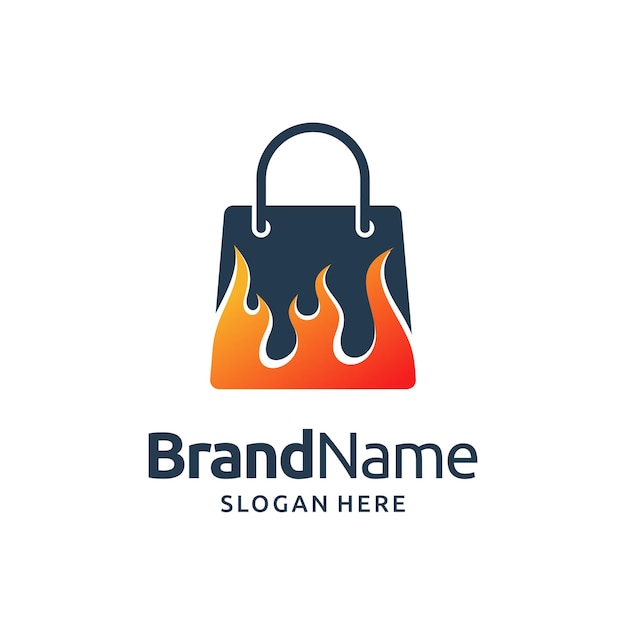 Hot sale logo with shopping bag concept