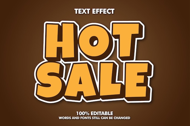 Hot sale Moderne vetgedrukte 3D-typografie cartoon bewerkbare tekst-effect