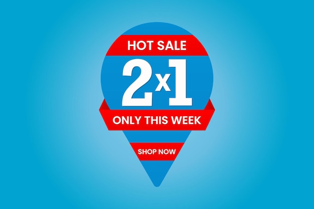 Hot sale offer buy two get one sale template