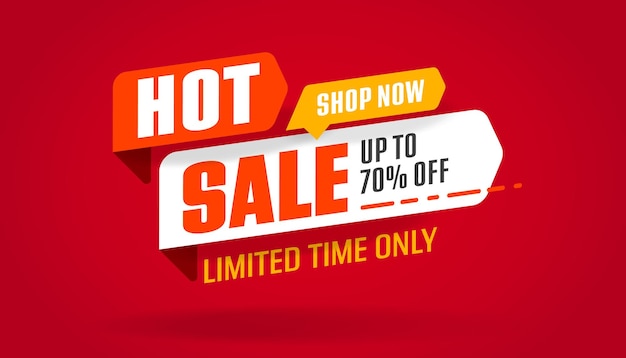 Hot sale percent discount advertisement banner template