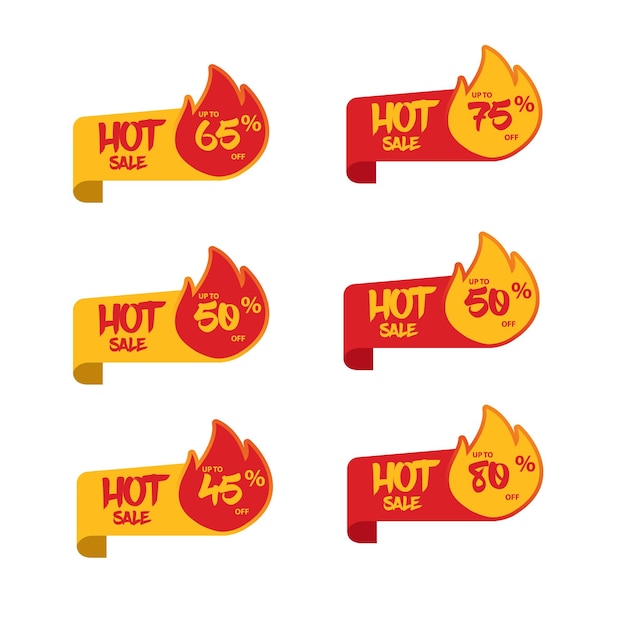 Hot sale price offer deal vector labels templates Vector