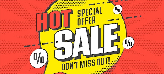 Hot sale promotion special offer banner template