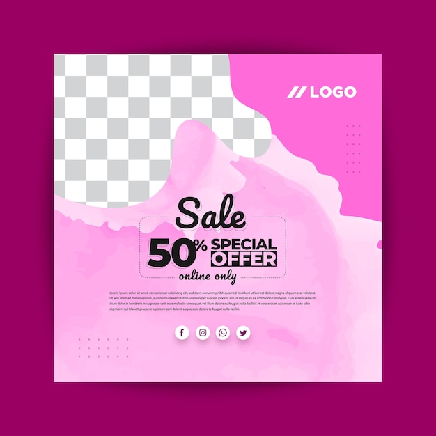 Vector hot sale special offer sale offer promotion square banner collectio poster template design vector