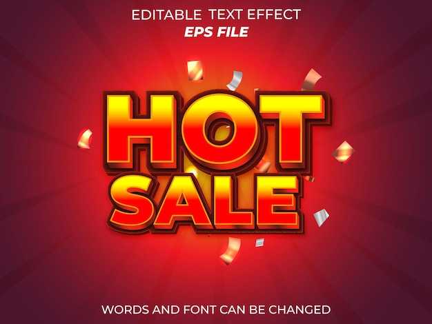 Hot sale text effect 3d editable text vector template