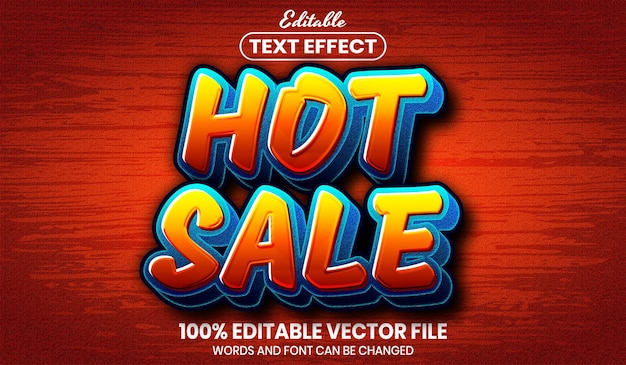 Hot sale text, font style editable text effect