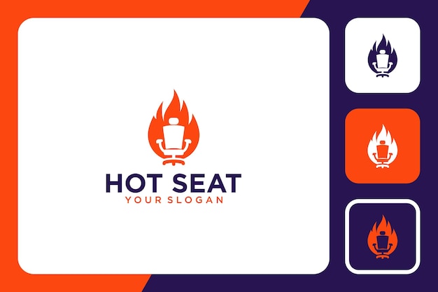 hot seat logo ontwerp inspiratie