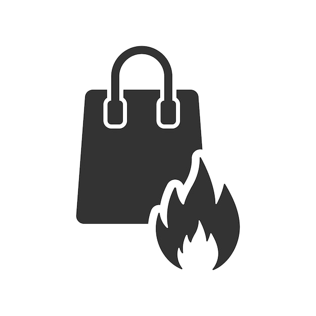 Hot shopping offer icon