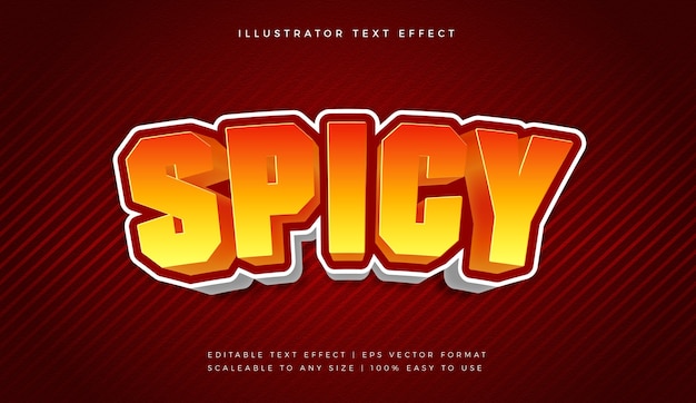 Hot spicy text style font effect