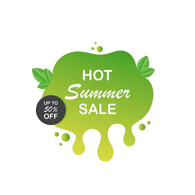 Hot summer sale label icon for your needs. Modern vector illustration.