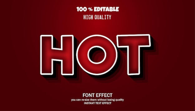 Hot text effect for modern tittle design