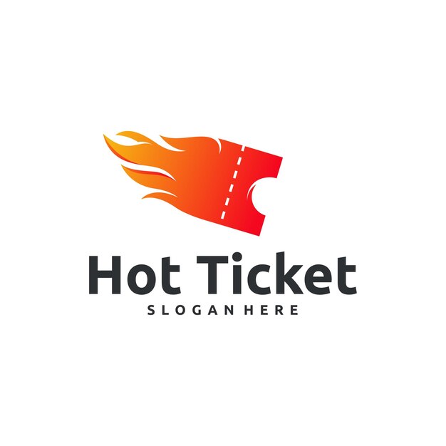 Hot tickets. Ticket logo.