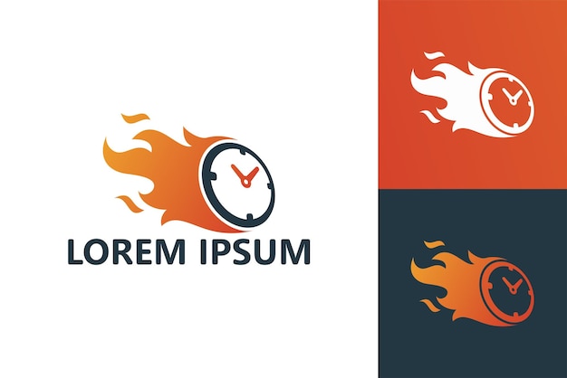 Hot time logo template design vector