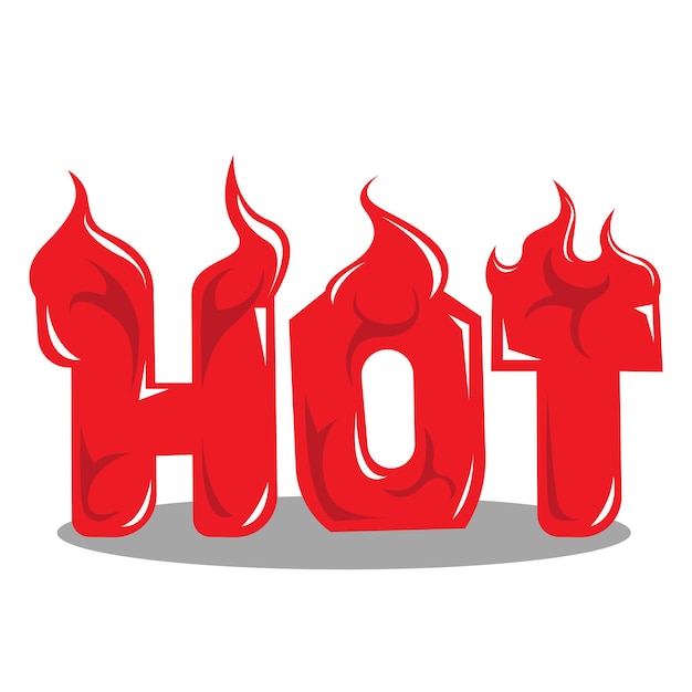 Hot vector icon. Flat promotion fire banner, price tag, hot deal, sale, offer, price.