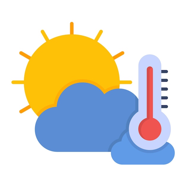 Hot Weather Flat Illustration