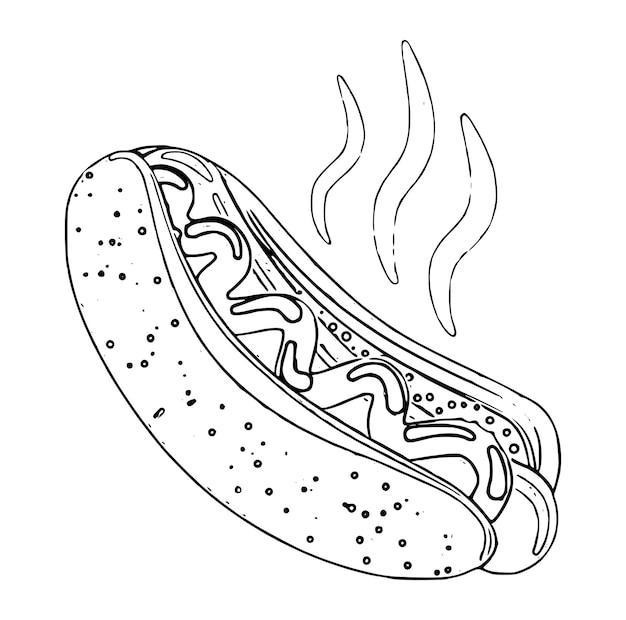 Vettore panino hot dog