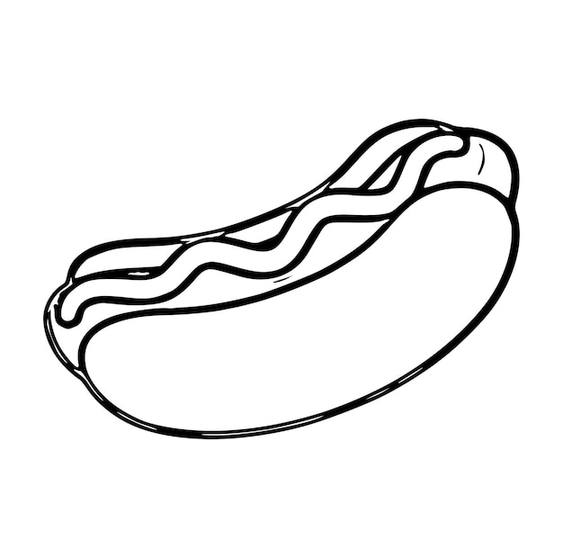 Vector hotdog bun