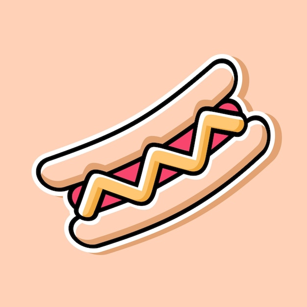 Vector hotdog cartoon design