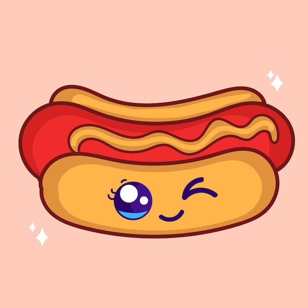 hotdog cartoon ontwerp